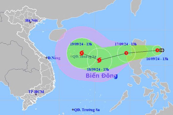 Áp thấp nhiệt đới sắp mạnh lên thành bão di chuyển 15 km/giờ hướng vào biển Đông